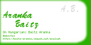 aranka baitz business card